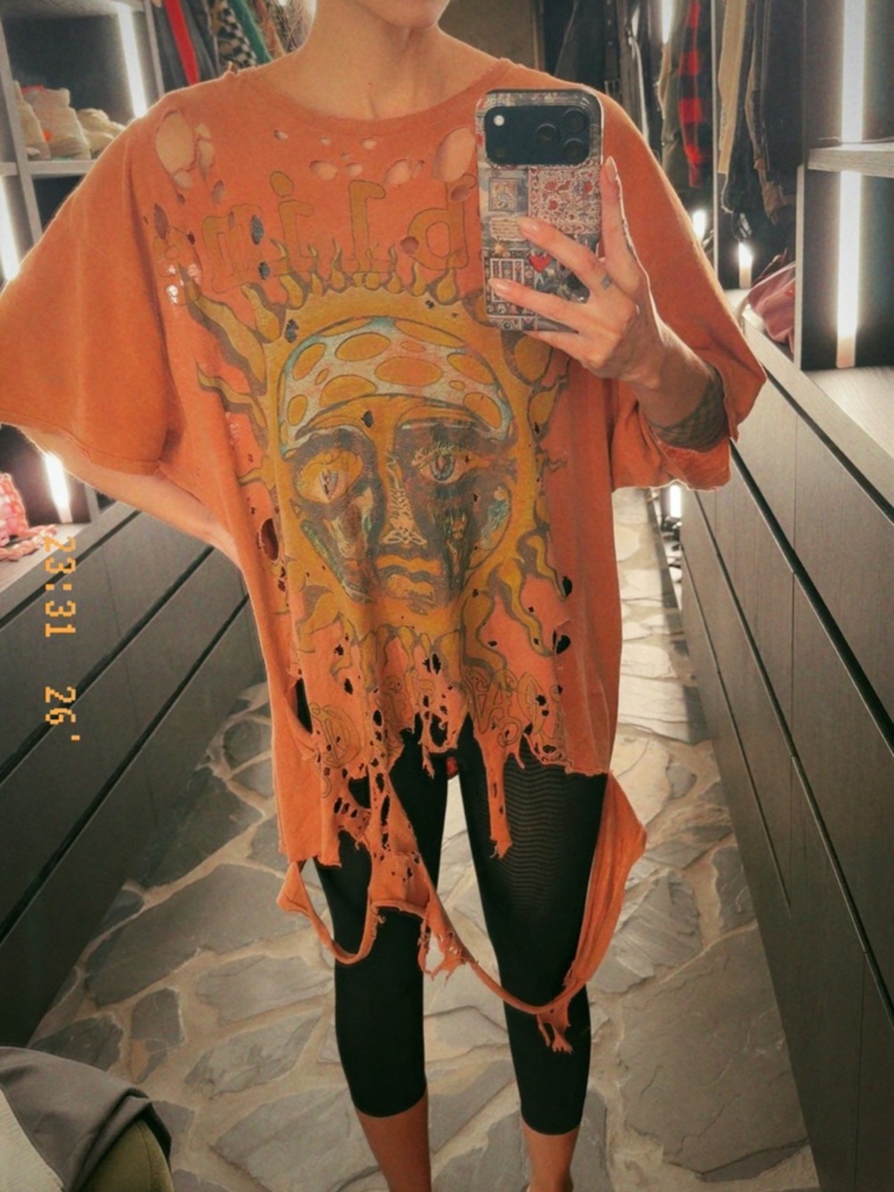 Distressed Sublime Orange Graphic Tee